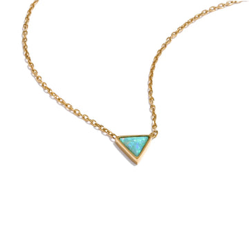 Collier Minimaliste Opale Triangle