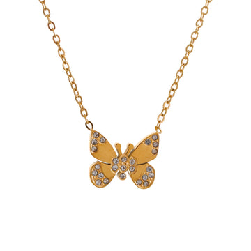 Collier Papillon Doré Élégant – Éclat Étincelant