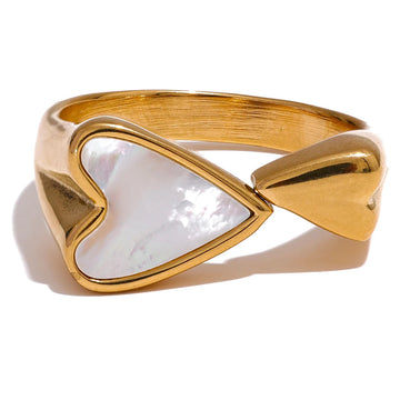 Bague Élégante Cœur de Nacre