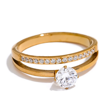 Bague Double Couche Élégante