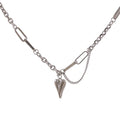 Yhpup-Collier Pendentif Coeur Romantique pour Femme, Acier Inoxydable, Haute Qualité, Métal 18 K, Bergame, Tour de Cou, Travailleurs