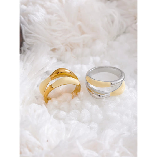 Bague Émail Beige