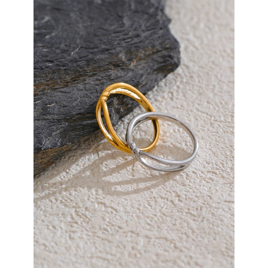 Bague Géométrique Torsadée