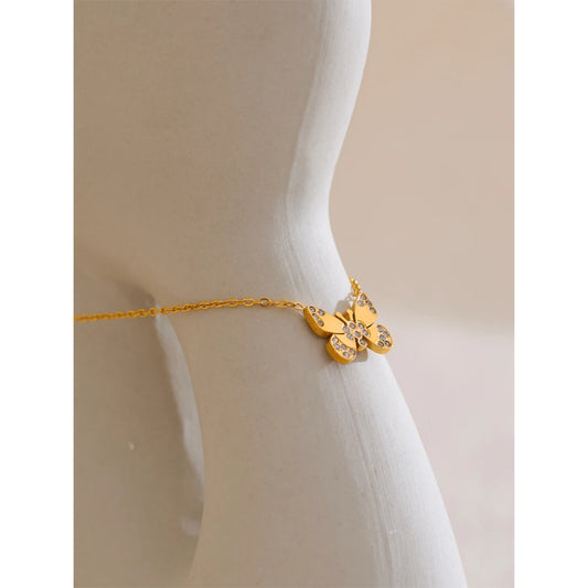 Collier Papillon Doré Élégant – Éclat Étincelant