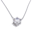 Yhpup coréen Chic acier inoxydable brillant zircon cubique moulé délicat collier pendentif pour les femmes quotidien étanche bijoux de base