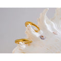 Yhpup deux Styles même série minimaliste Unique en acier inoxydable Chic texturé bague dorée 18K PVD plaqué japon bijoux exquis